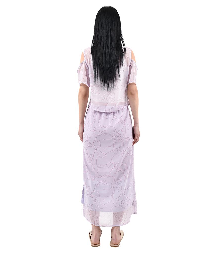 KATHARSIS Cutoff Chiffon Blouse Lv_Free