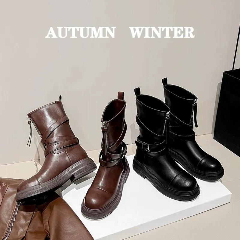 Модные ботинки на платформе — фото 4