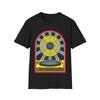 Winylowa Płyta Witraż Unisex T-Shirt, Graficzny T-Shirt dla Miłośnika Muzyki - Retro T-Shirt