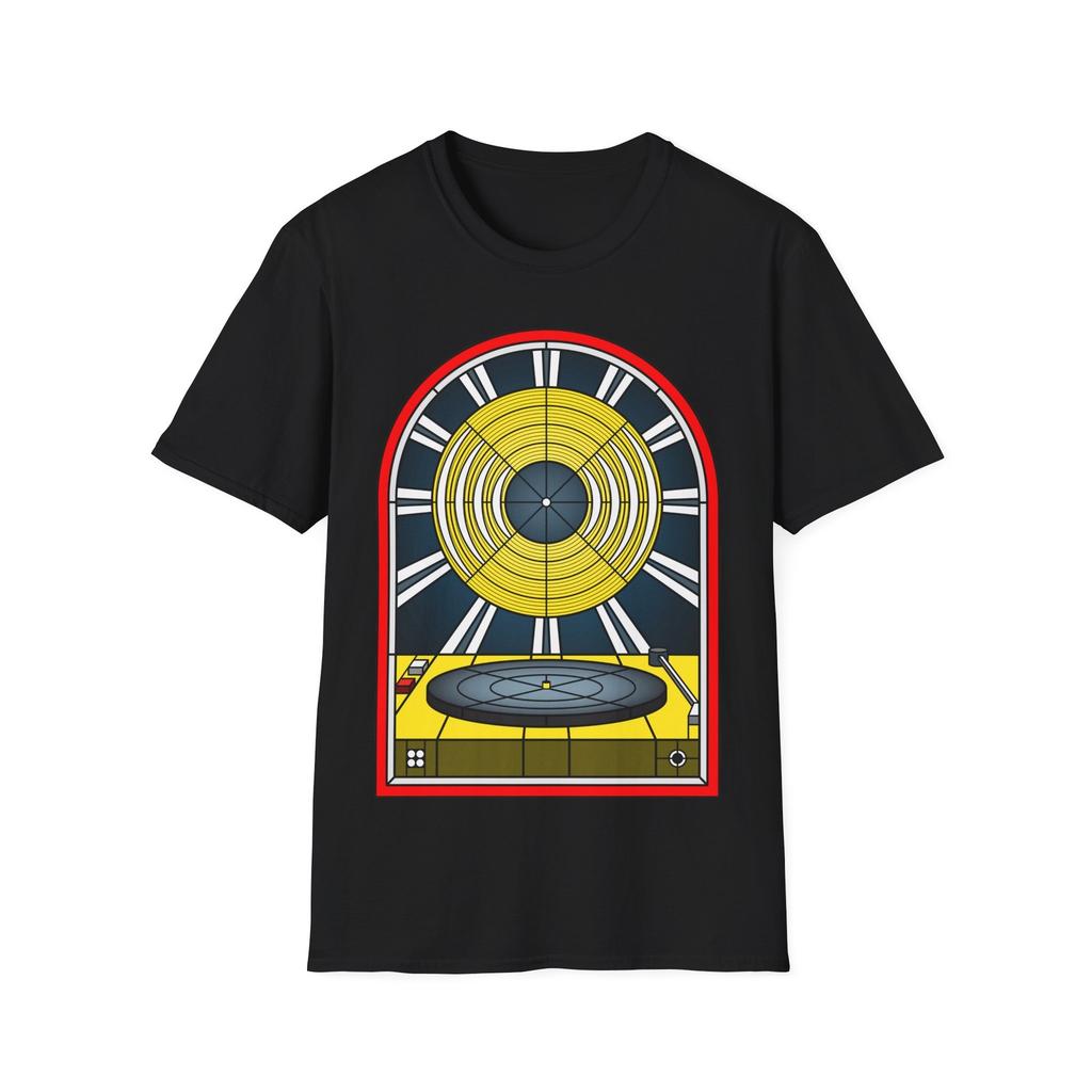 Vinyl Album Stained Glass Unisex T-Shirt, Music Lover Graphic Tee - Retro Tee