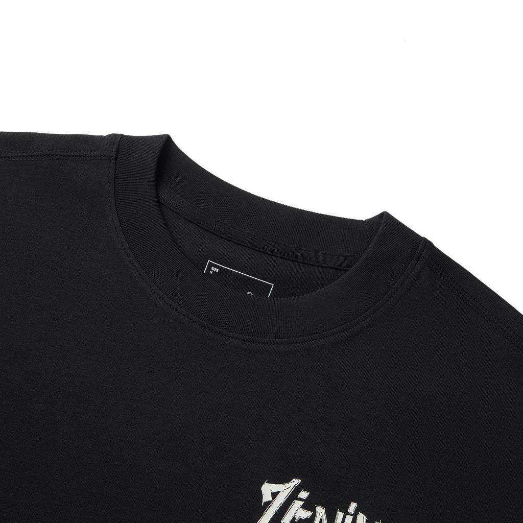 Li Ning Sports Lifestyle Series Letter Round Neck Ice Silk Quick Dry Comfortable Breathable Loose Long Sleeve T-Shirt Unisex Tops Black AHSV279-1