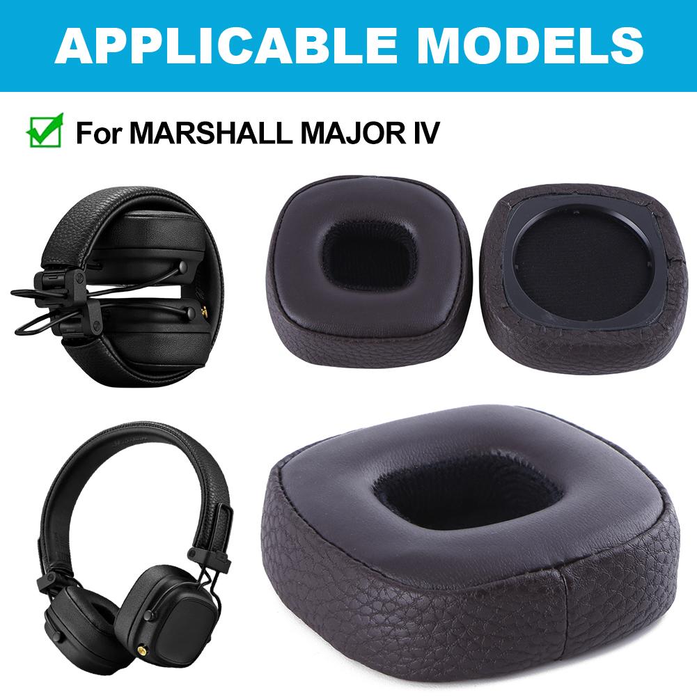 1 Pair Replacement Ear Pads Cushions Protein Leather Headset EarPads Ear Cups Cover Repair Parts for Marshall Major 4