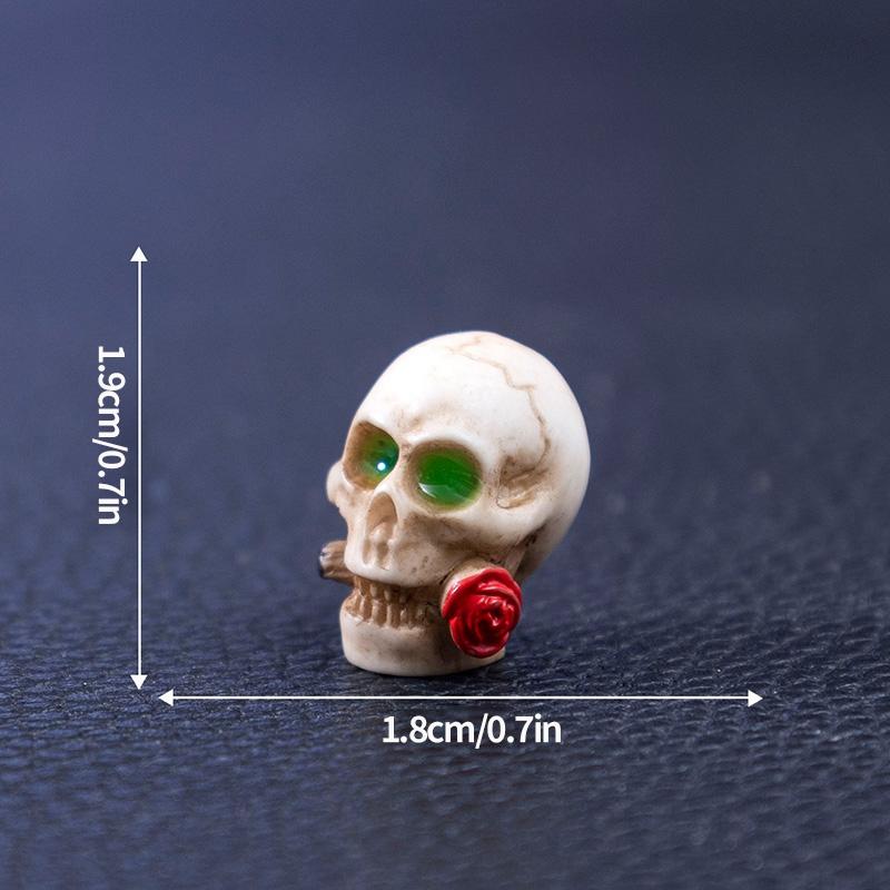 Halloween Decorations Skull Bat Mini Figurines Ornament Desktop Landscape Figurine Decoration
