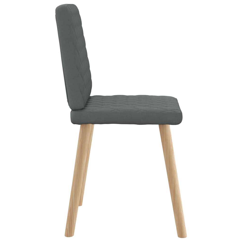 Dining Chairs 6 Pcs Dark Grey Fabric