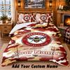 Brentford Football Pattern Bedding 3Pcs Set Custom Name, Bed Sheet And Pillowcases For Home Bedroom