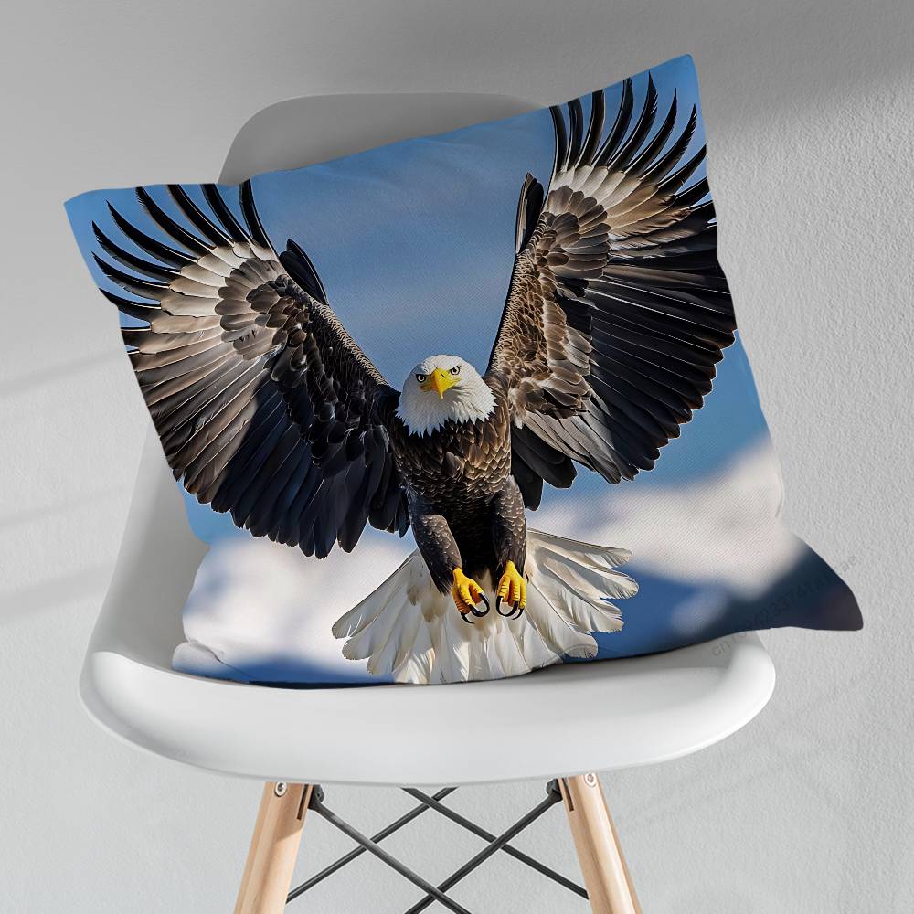 Soaring Eagle Pillowcase for Sofa Room Office Decor Printing Merchandise AllMatch Cushion Cover