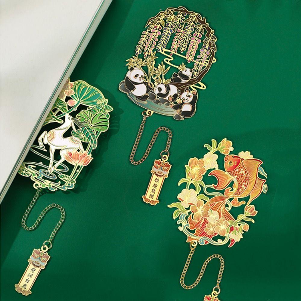 Creative Hollow Metal Bookmarks 12 Month Metal Bookmark Chinese Beasts Bookmark  Office Reading