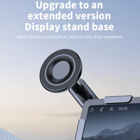 Car Phone Holder Magnetic Dashboard & Screen Mount Adjustable Shock-Absorbing Clip-On Stand