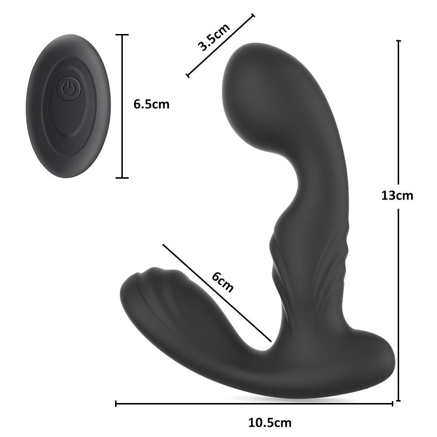 Male Prostate Massager Remote Control Anal Vibrator 10 Modes Full Silicone Testis Stimulate Anus Butt Plug Toy Adult Sex Men Masturbator