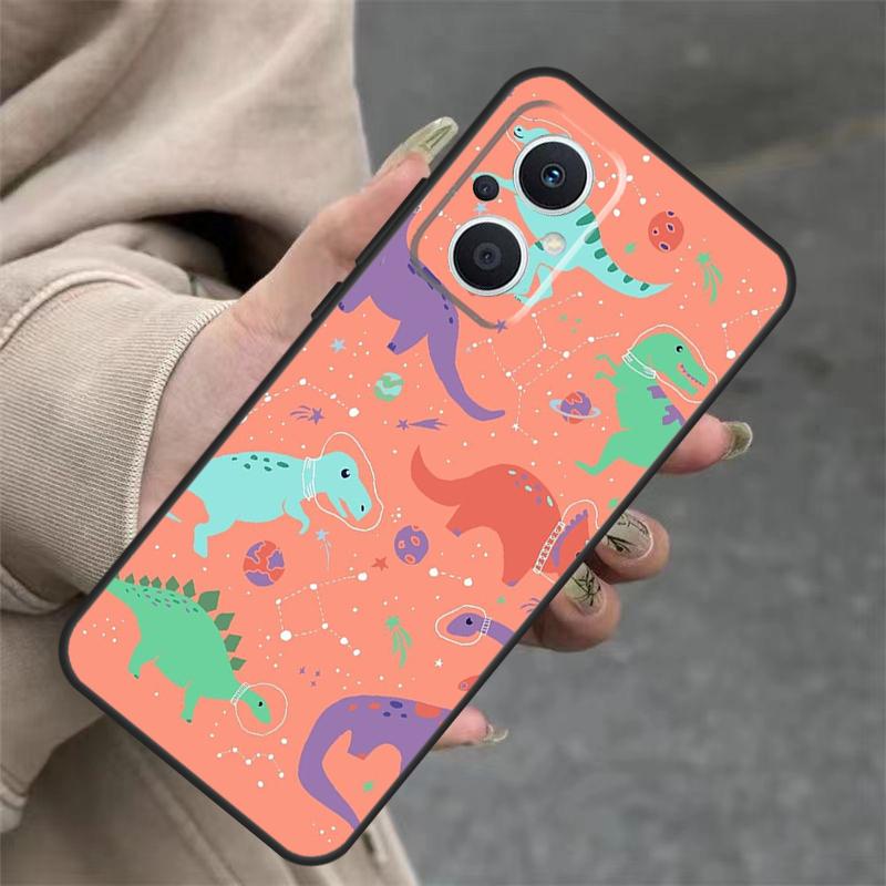 Dinosaur Collage Case For OPPO Reno 14F 13F 12F 11F 10 12 13 14 Pro 7 8 Lite OPPO Find X5 X6 X8 X9 Pro Cover
