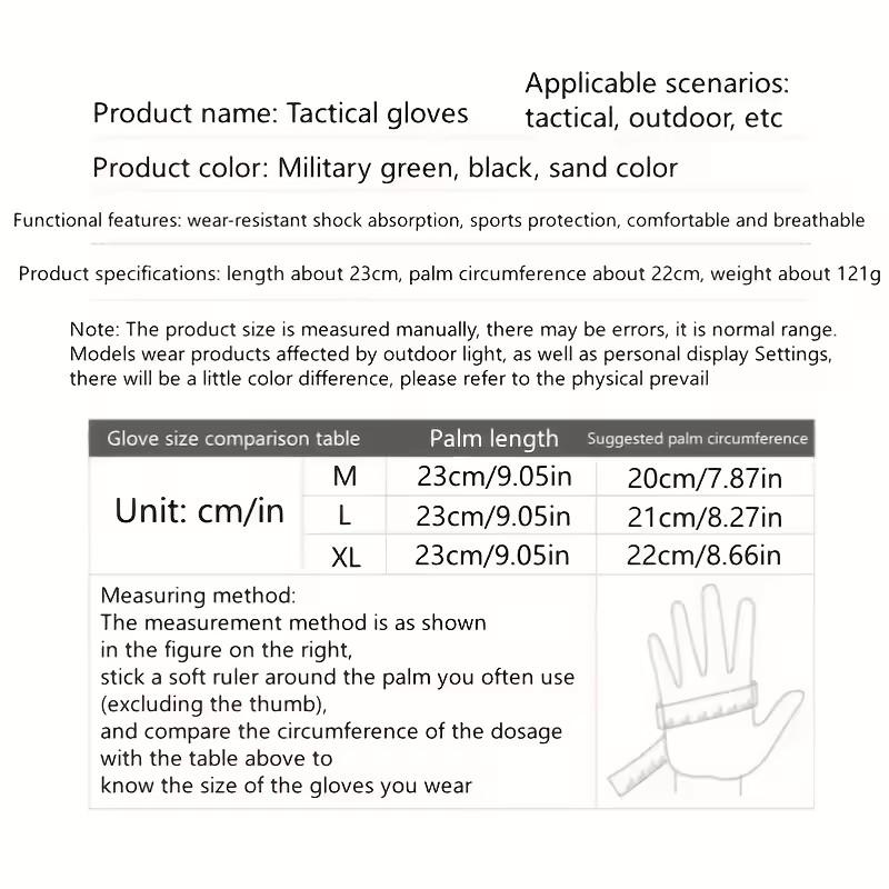Tactical Military Gloves Color Bullet Air Gun Shooting Soldier Combat Anti Slip Bicycle All Finger Gloves MEN Clothing Gloves