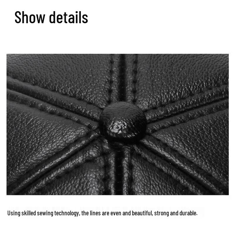 ZHENYUEQI Men's Winter PU Baseball Cap