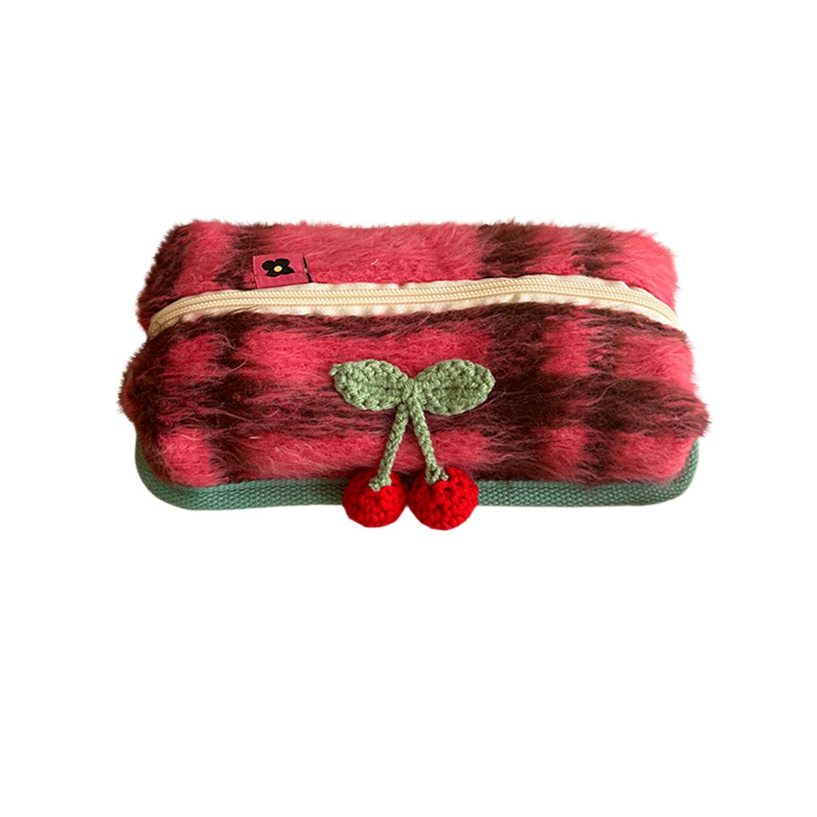 

Knitted Large Capacity Storage Bag Creative Stationery Pencil Case Multifunctional Storage Bag One Size