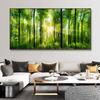 Sunrise Forest Obraz na plátně Moderní přírodní krajina Plakáty a obrazy Nástěnné umělecké obrazy do obývacího pokoje Home Decor Bez rámu