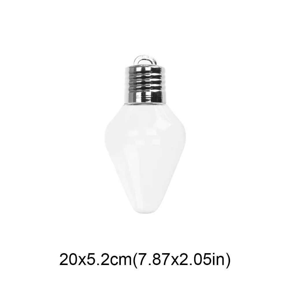 Screw Off Caps Christmas Bulb Gift Jar Clear Plastic Bulb Shaped Fillable Christmas Ornaments Plastic Decor Bulbs