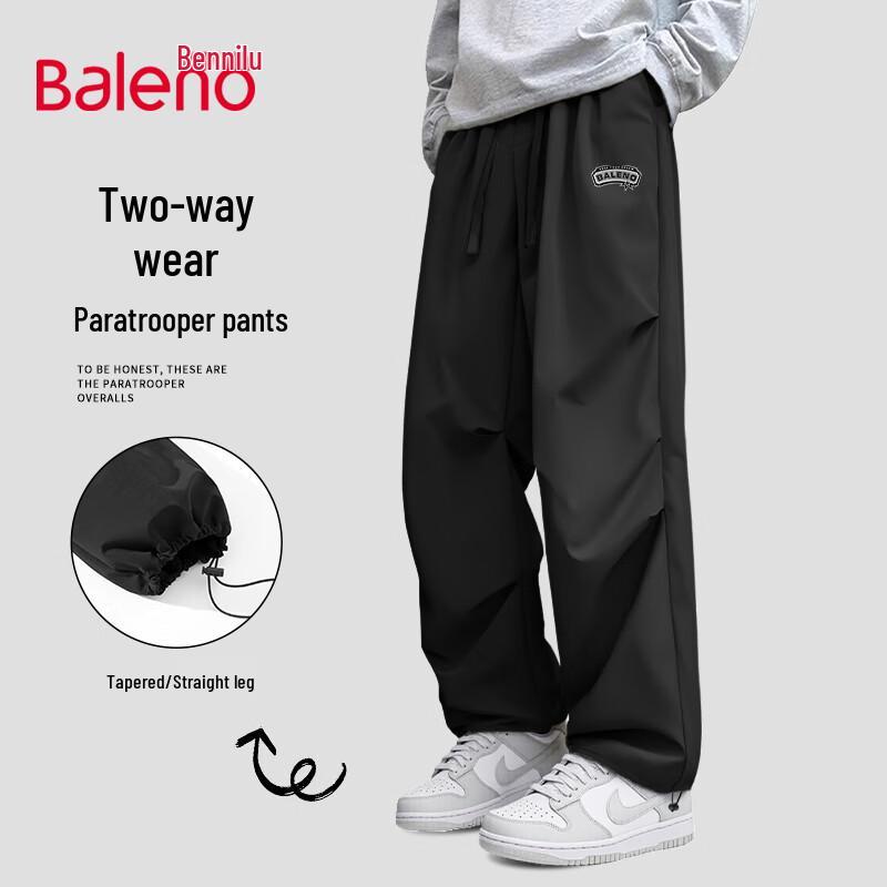 Baleno Herren Techwear Locker Geschnittene Cargohose mit Geradem Bein