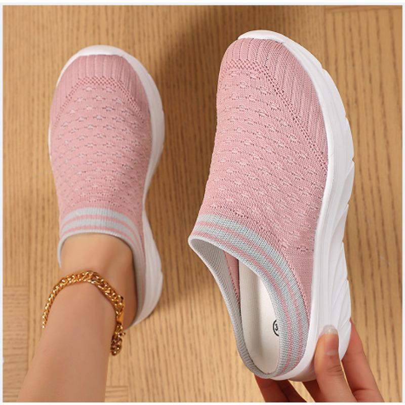 Women s Breathable Knit Sneakers Lightweight Slip-On Comfort Walking Shoes 35