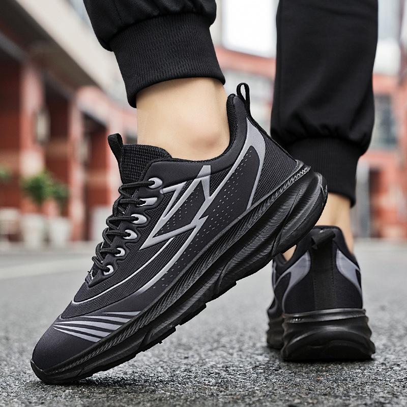Large Size Sports Shoes Men's Summer Mesh Breathable and Lightweight Running Shoes Couple's Soft-soled Shock-absorbing Outdoor Casual Shoes Men