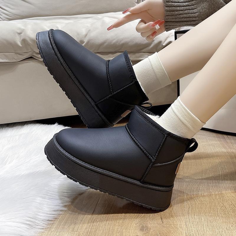 Fashion Luxury Winter Women's Boot Short Plush Warm Snow Boots Casual Shoes New Chelsea Ankle Boots Flat Platform Women's Boots