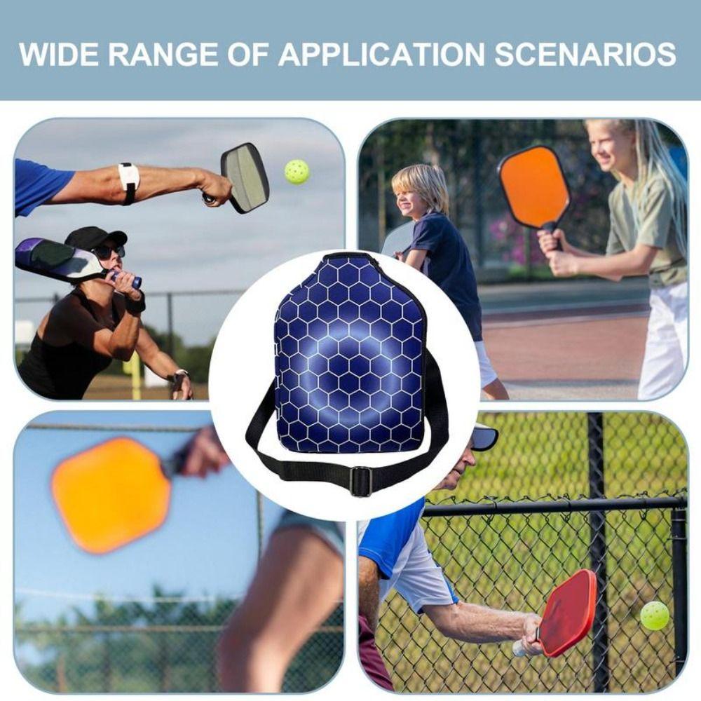 Neoprene Pickleball Racket Sleeve Single Shoulder Strap Pick Case Protector  Competitions