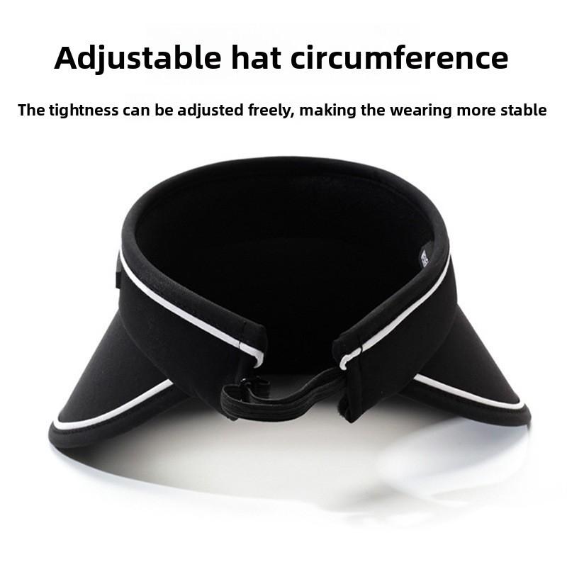 Sun Protection Wide Brim Cap With Adjustable Fit For Outdoor Beach And Cycling