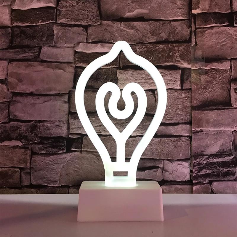 Mehrfarbige LED-Nachtlampe mit Neon-Leuchtschild, batteriebetrieben, Stern- und Regenbogenmotiv, für Zuhause, Kinderzimmer, Nachttisch und Tisch.