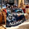 Custom Name Personalized Anime Print Blanket, Home Decor, Bedroom, Sofa, Camping, Couch, Gifts for Birthday Christmas