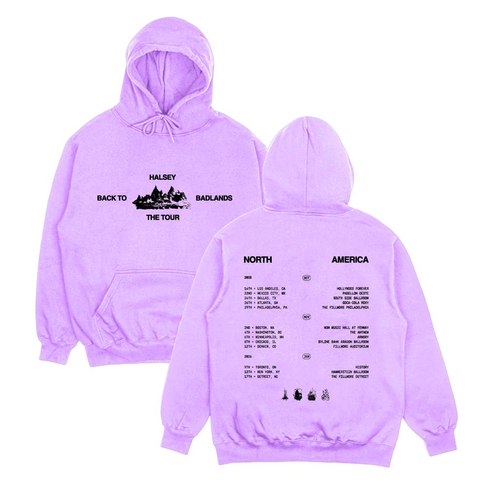 Halsey Hoodies Halsey Back To Badlands The Tour Streetwear Harajuku Hip Hop Pullover Top Popular Music Sweatshirt Fan Gift Hoody