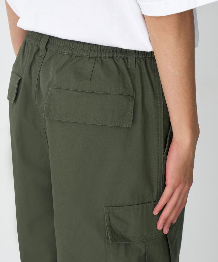 Musinsa Standard Cotton Parachute Elastic Cargo Pants [Khaki]