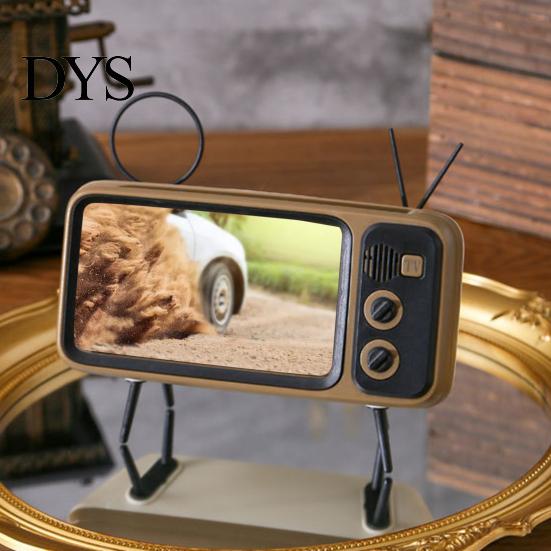 Soporte para Teléfono Altavoz Reproductor de Música Antideslizante Retro TV Decoración del Hogar Móvil para Smartphone de 6.4 a 6.7 Escritorio