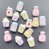 20pcs Colorful Resin Mixed Mini Fruit Strawberry, Watermelon, Milk Beverage Bottle Figurine Flatback Scrapbook Crafts DIY