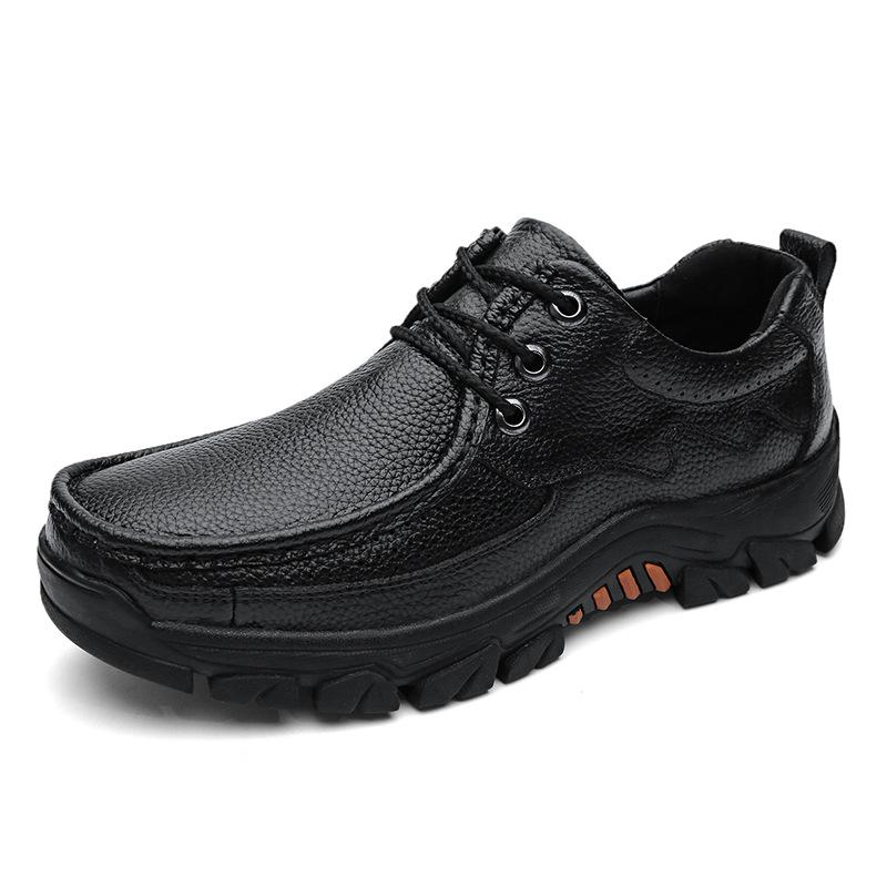 

Men s shoes large size casual business leather shoes men s breathable middle-aged and elderly father shoes one pedal outdoor hiking shoes men 48