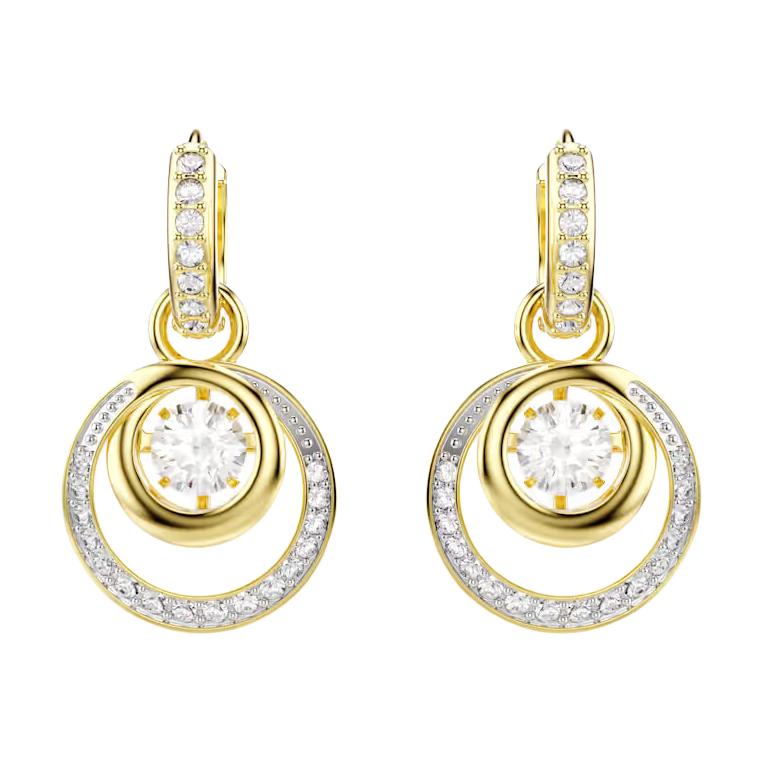 Swarovski Hyperbola Water Drop Design Cubic Zirconia Earrings Unisex Earrings White 5738249