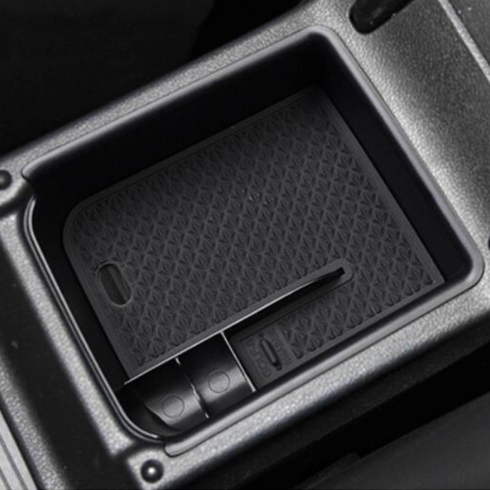 Car Armrest Storage Box VW Golf 8 Mk8 Gti Gte R Center Console Organizer Black