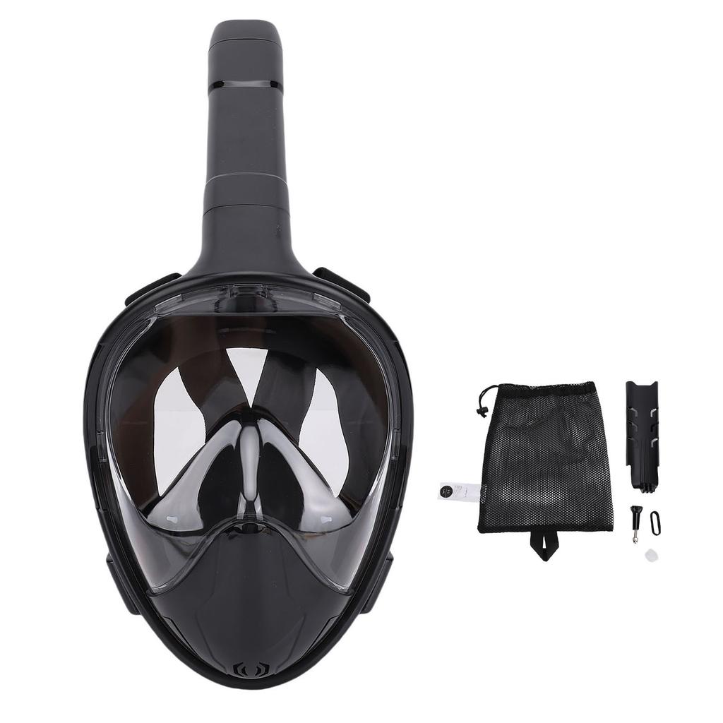 Snorkel Face Cover 180 Degree Panoramic View Anti Fog Splashproof Silicone Full Dry Breathing Snorkeling Face Guard
