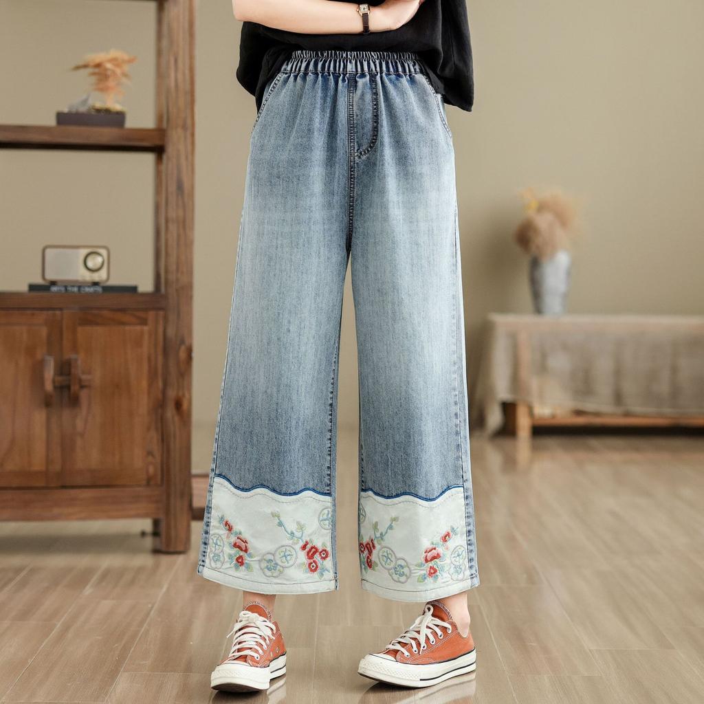 Spring and Summer Women's Jeans Women's High Waisted Jeans Loose Oversized Casual Pants