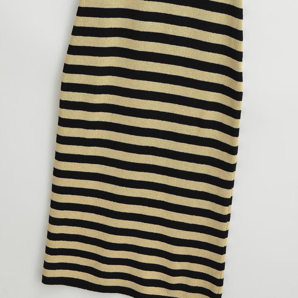Women's Spring 2025 Striped Slim Fit Knit Dress