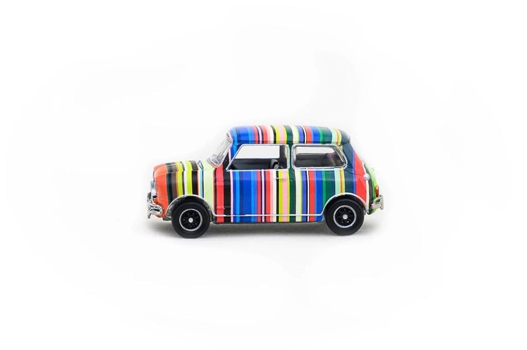 Toy East Tiny City Mini Cooper Art Car Stripe Finished Product HYP00004