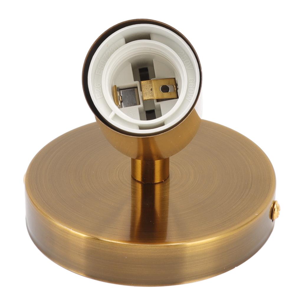 E27 E26 Wall Lamp Base 180 Degrees Up and Down Adjustable Iron Decoration Bulb Socket for Bedroom Living Room Gold
