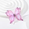 50Pcs 3D Organza Fabric Butterfly Appliques Colorful Double-layer Simulation Mesh Butterfly Patch Translucent