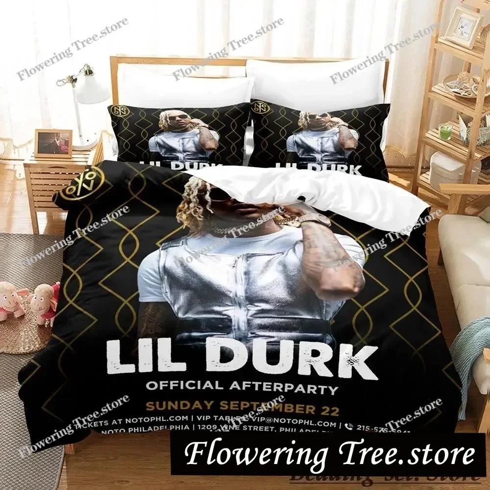 Lil Durk Bedding Set Single Twin Full Queen King Size Bed Set Aldult Kid Bedroom Duvetcover Sets Anime Parure De Lit Bed
