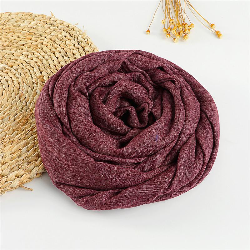 37 Color Plain Big Size Fringe Cotton Viscose Scarf Lady Warme Soft Shawls And Wraps Pashmina Stole Female Kerchief Muslim Hijab
