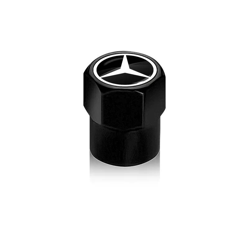 4Pcs Car Valve Stem Caps Cover Waterproof Car Accessories Stickers For Mercedes Benz AMG W204 W213 W205 W211 W212 W176 VL1