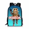 Roblox Kinderschoolrugzak Jongens Meisjes Lichtgewicht Oxford Stof Dubbele Riem Tas Met Luchtgevulde Riemen