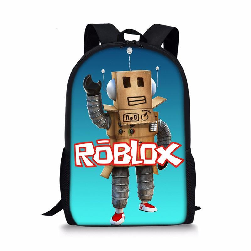 Roblox Kinderschoolrugzak Jongens Meisjes Lichtgewicht Oxford Stof Dubbele Riem Tas Met Luchtgevulde Riemen