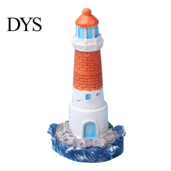 Lighthouse Sculpture Realistic Shape DIY Miniature Resin Figurine Micro Landscape Garden Decor