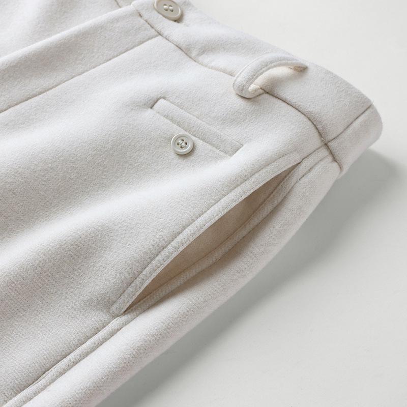 2026 Early Spring Women's High-Waisted Woolen Wide-Leg Sweatpants - Slimming, Drapey, Loose Straight-Leg Casual Trousers