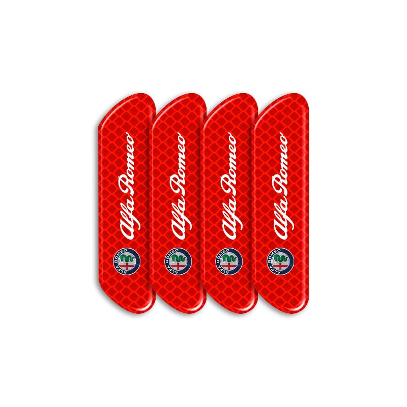 Per Alfa Romeo 159 147 156 166 Giulietta Giulia Mito Stelvio Brera Spider 4 PZ/set Adesivi Strisce Riflettenti di Sicurezza per Auto