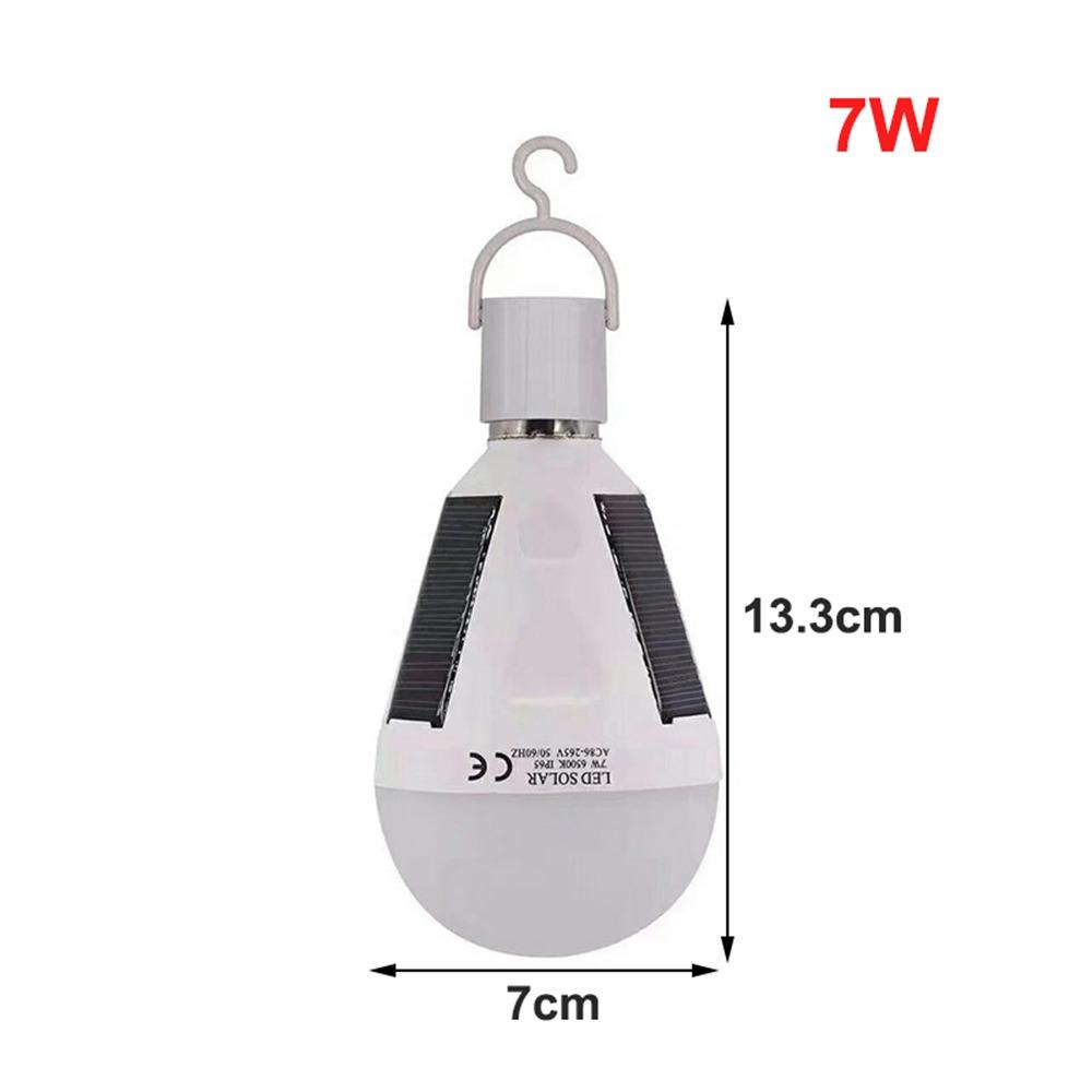 

E27 LED Rechargeable Bulb Light 7W 12W 1200mAh Flicker-Free Solar Emergency Bulb Portable Night Light Power Failure Emergency