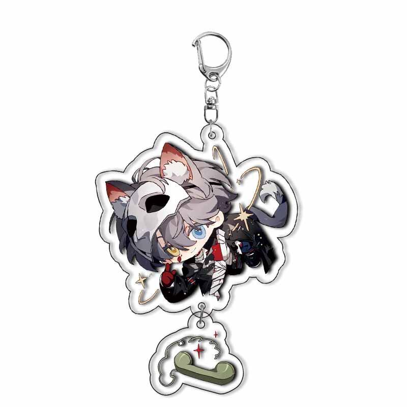 Reverzní hra:1999 Akrylový přívěsek na klíče Kreslené doplňky Viltin Lilya Medicine Druvis III Bkornblume Kroužek na klíče Dárky